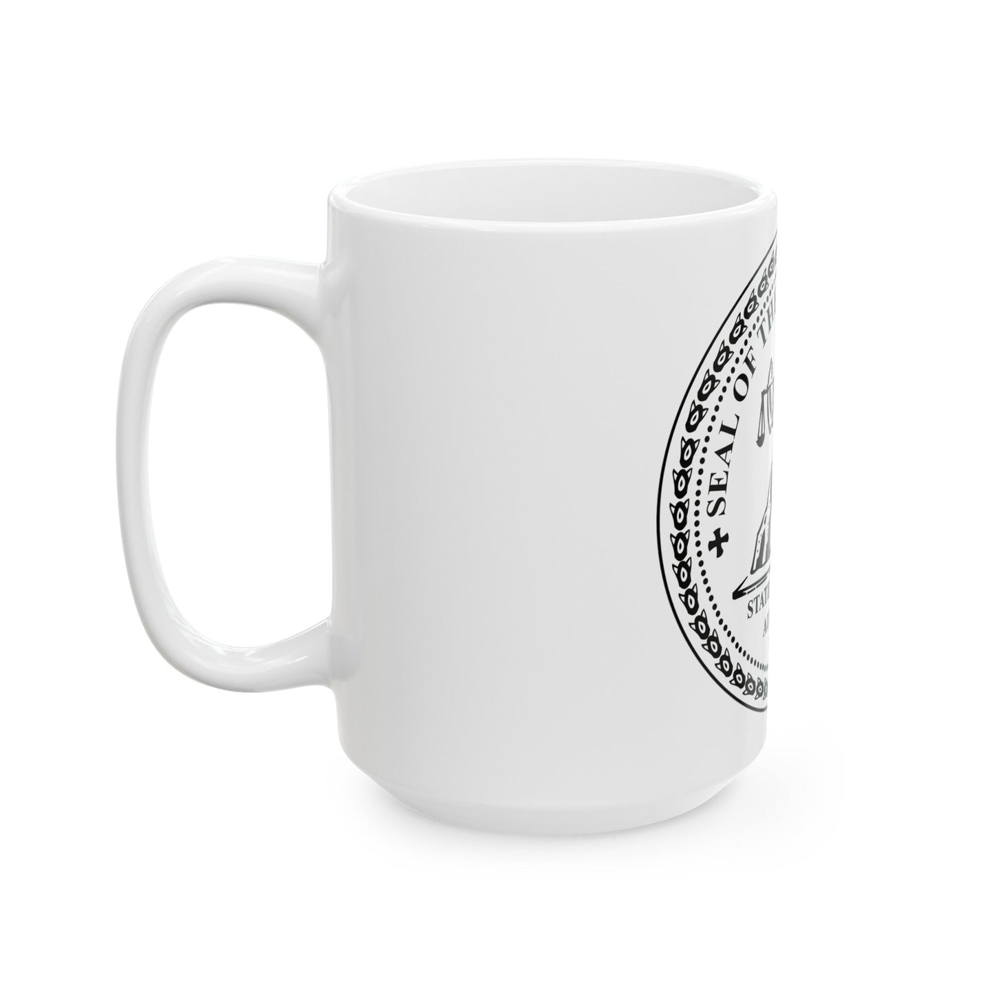 Seal of the Supreme Court of Illinois - White Coffee Mug-The Sticker Space