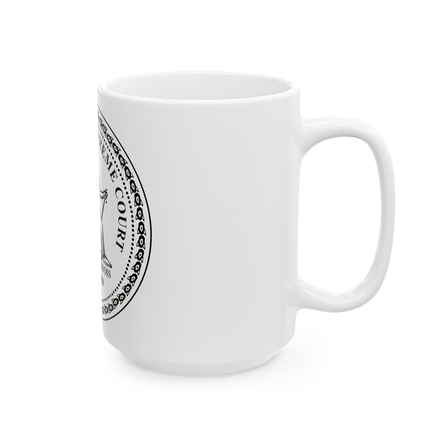 Seal of the Supreme Court of Illinois - White Coffee Mug-The Sticker Space