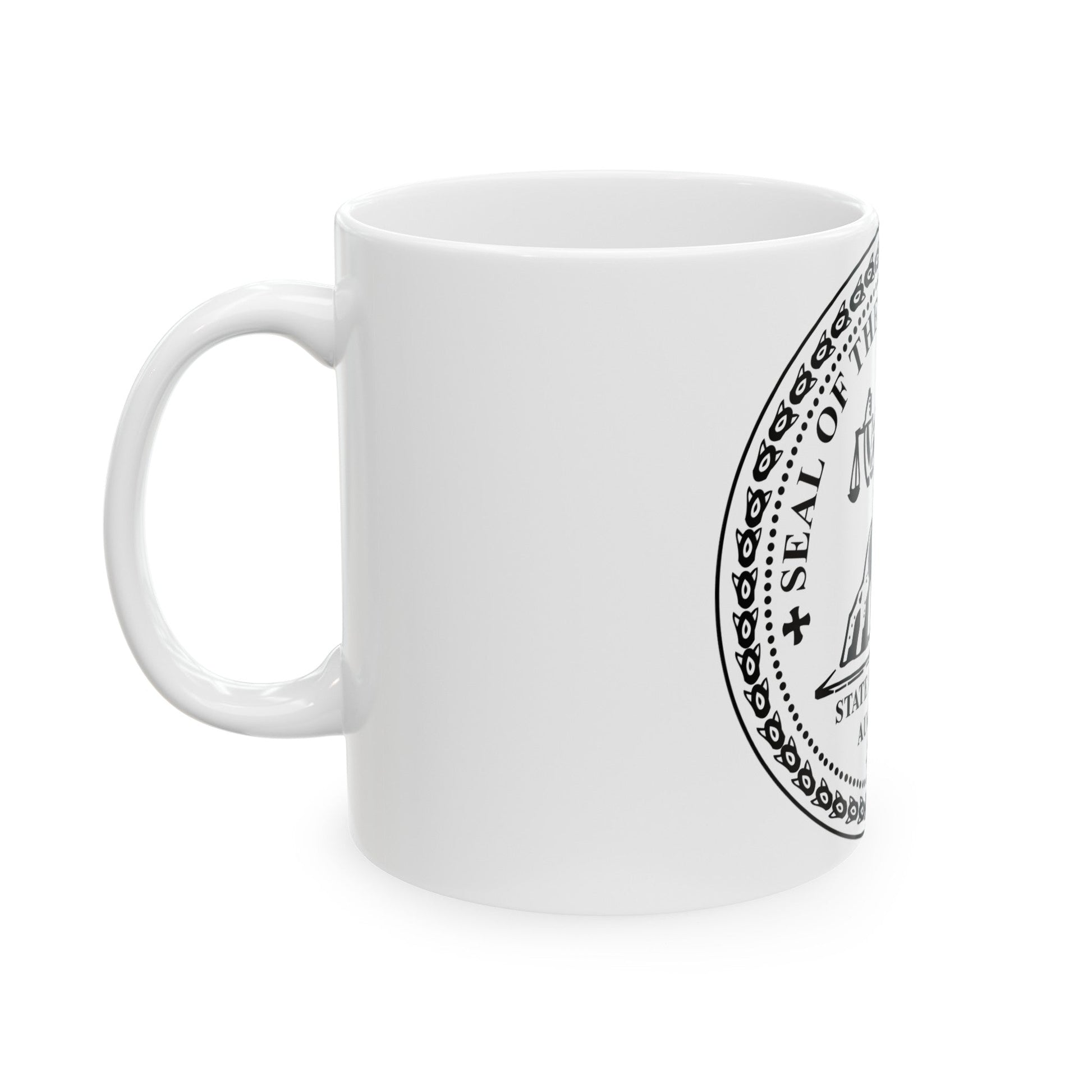 Seal of the Supreme Court of Illinois - White Coffee Mug-The Sticker Space