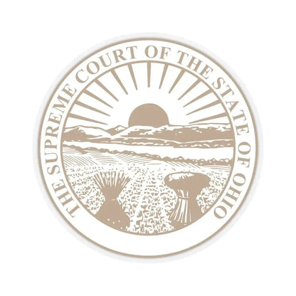 Seal of the Supreme Court of Ohio - STICKER Vinyl Kiss-Cut Decal 4 Inch Transparent - The Sticker Space