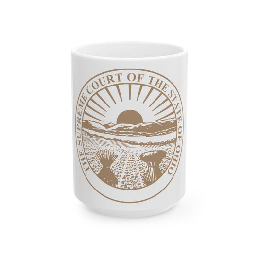 Seal of the Supreme Court of Ohio - White Coffee Mug-15oz-The Sticker Space