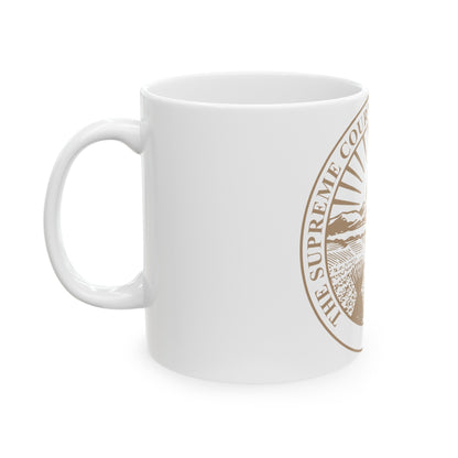 Seal of the Supreme Court of Ohio - White Coffee Mug-The Sticker Space