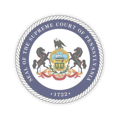 Seal of the Supreme Court of Pennsylvania v2 - STICKER Vinyl Kiss-Cut Decal 2 Inch Transparent - The Sticker Space