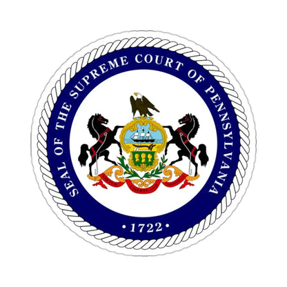 Seal of the Supreme Court of Pennsylvania v2 - STICKER Vinyl Kiss-Cut Decal 2 Inch White - The Sticker Space