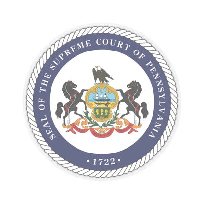 Seal of the Supreme Court of Pennsylvania v2 - STICKER Vinyl Kiss-Cut Decal 3 Inch Transparent - The Sticker Space
