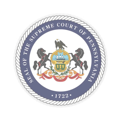 Seal of the Supreme Court of Pennsylvania v2 - STICKER Vinyl Kiss-Cut Decal 6 Inch Transparent - The Sticker Space