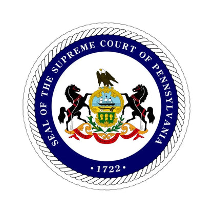 Seal of the Supreme Court of Pennsylvania v2 - STICKER Vinyl Kiss-Cut Decal 6 Inch White - The Sticker Space