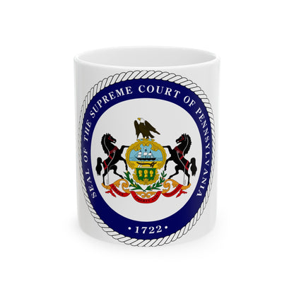 Seal of the Supreme Court of Pennsylvania v2 - White Coffee Mug-11oz-The Sticker Space