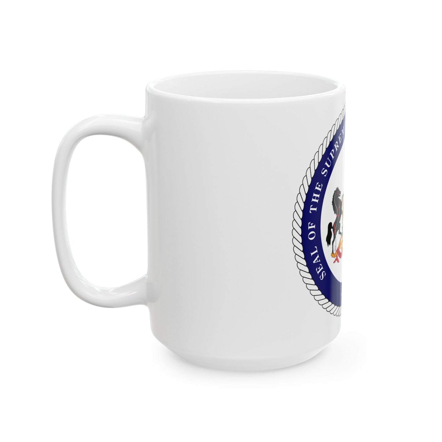 Seal of the Supreme Court of Pennsylvania v2 - White Coffee Mug-The Sticker Space