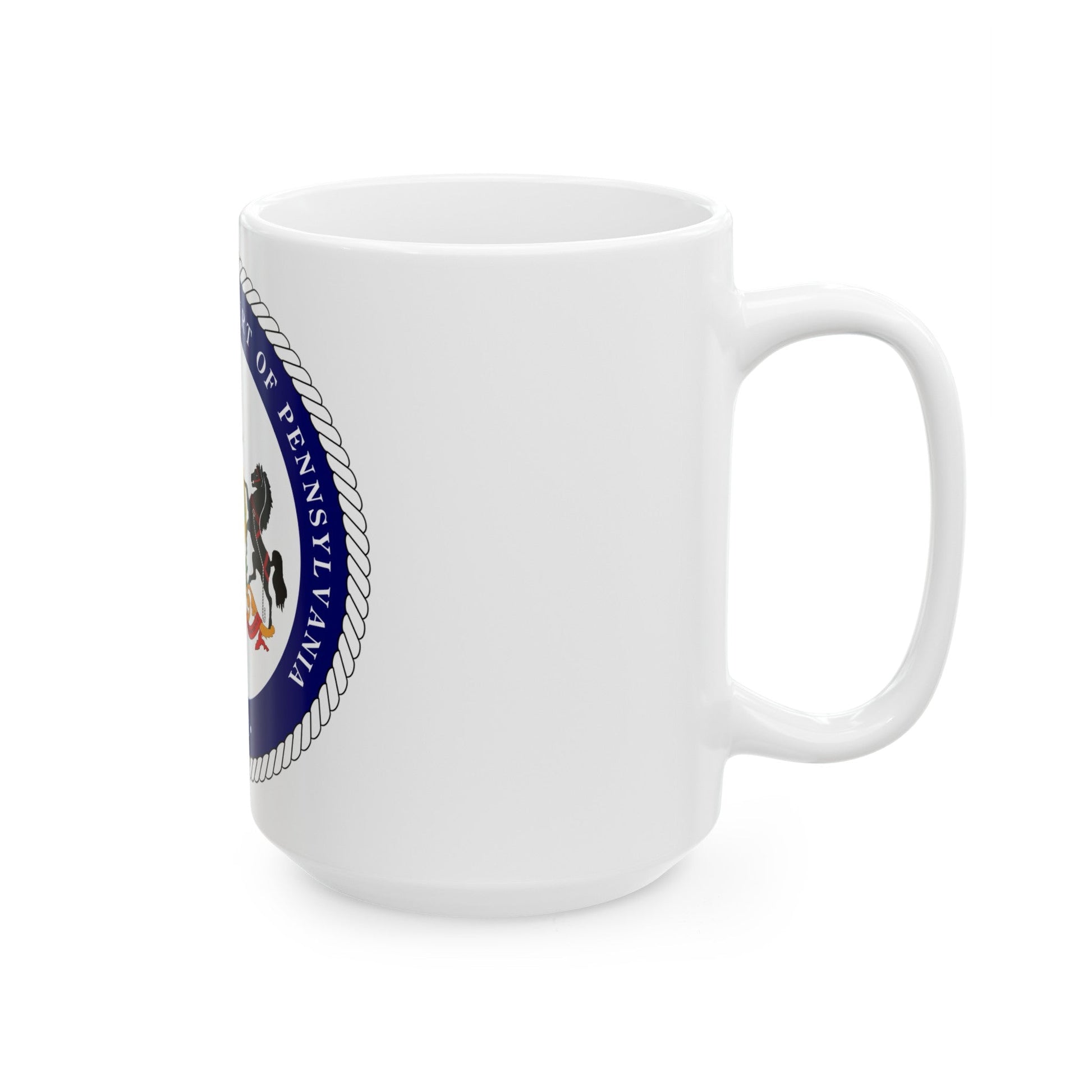 Seal of the Supreme Court of Pennsylvania v2 - White Coffee Mug-The Sticker Space