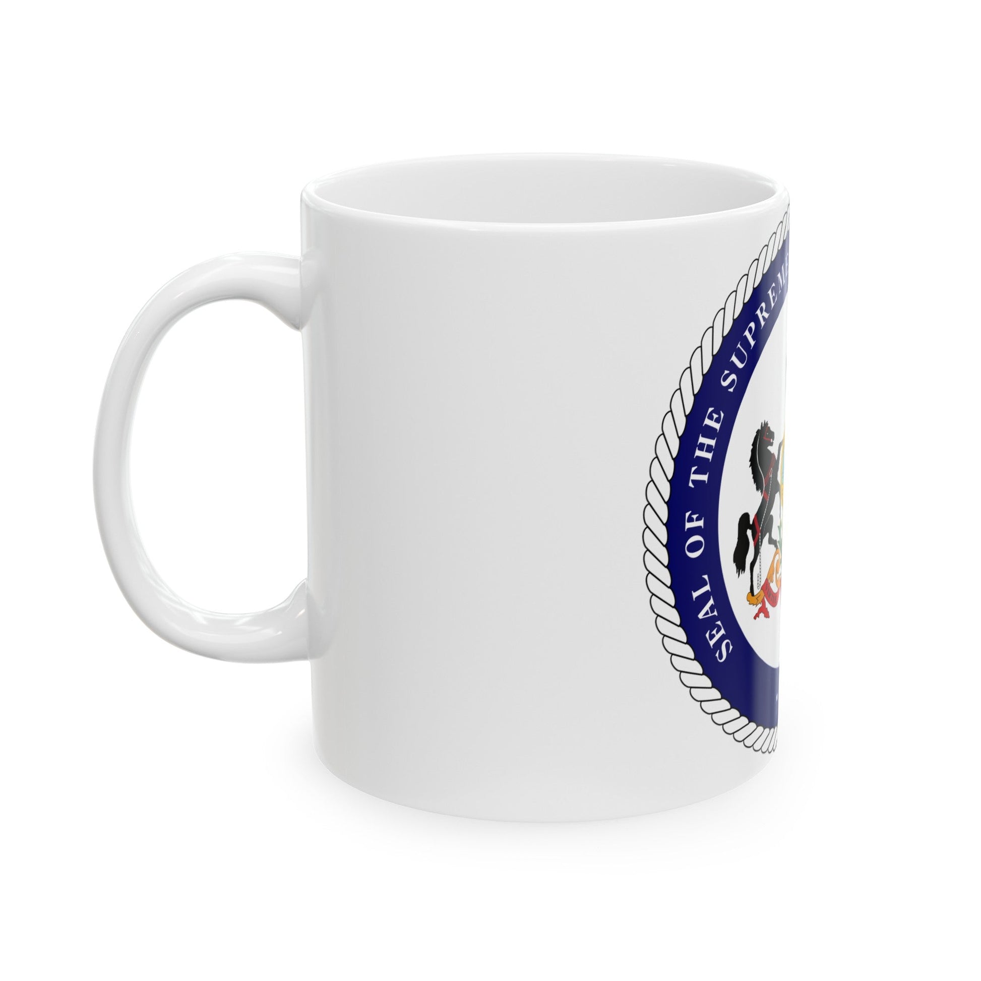 Seal of the Supreme Court of Pennsylvania v2 - White Coffee Mug-The Sticker Space