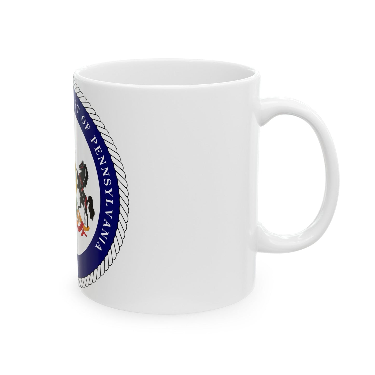 Seal of the Supreme Court of Pennsylvania v2 - White Coffee Mug-The Sticker Space