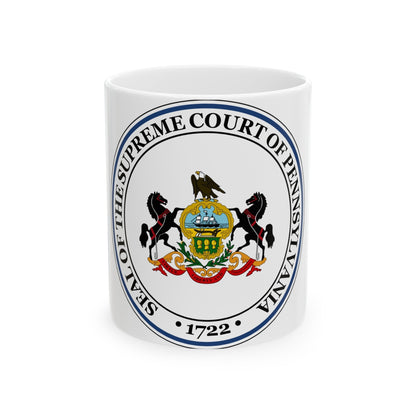 Seal of the Supreme Court of Pennsylvania - White Coffee Mug-11oz-The Sticker Space