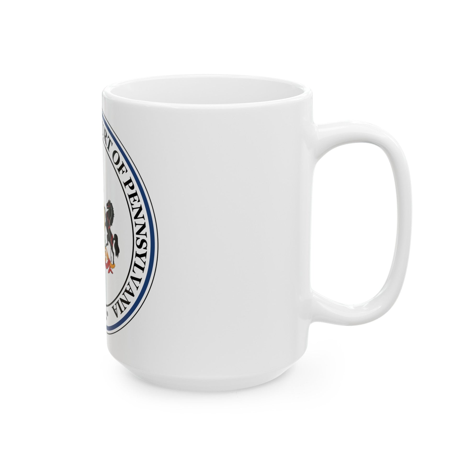 Seal of the Supreme Court of Pennsylvania - White Coffee Mug-The Sticker Space