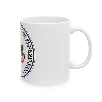 Seal of the Supreme Court of Pennsylvania - White Coffee Mug-The Sticker Space