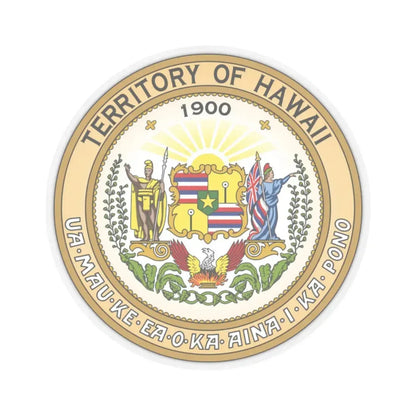 Seal of the Territory of Hawaii - STICKER Vinyl Kiss-Cut Decal 2 Inch Transparent - The Sticker Space