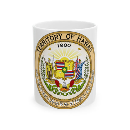 Seal of the Territory of Hawaii - White Coffee Mug-11oz-The Sticker Space