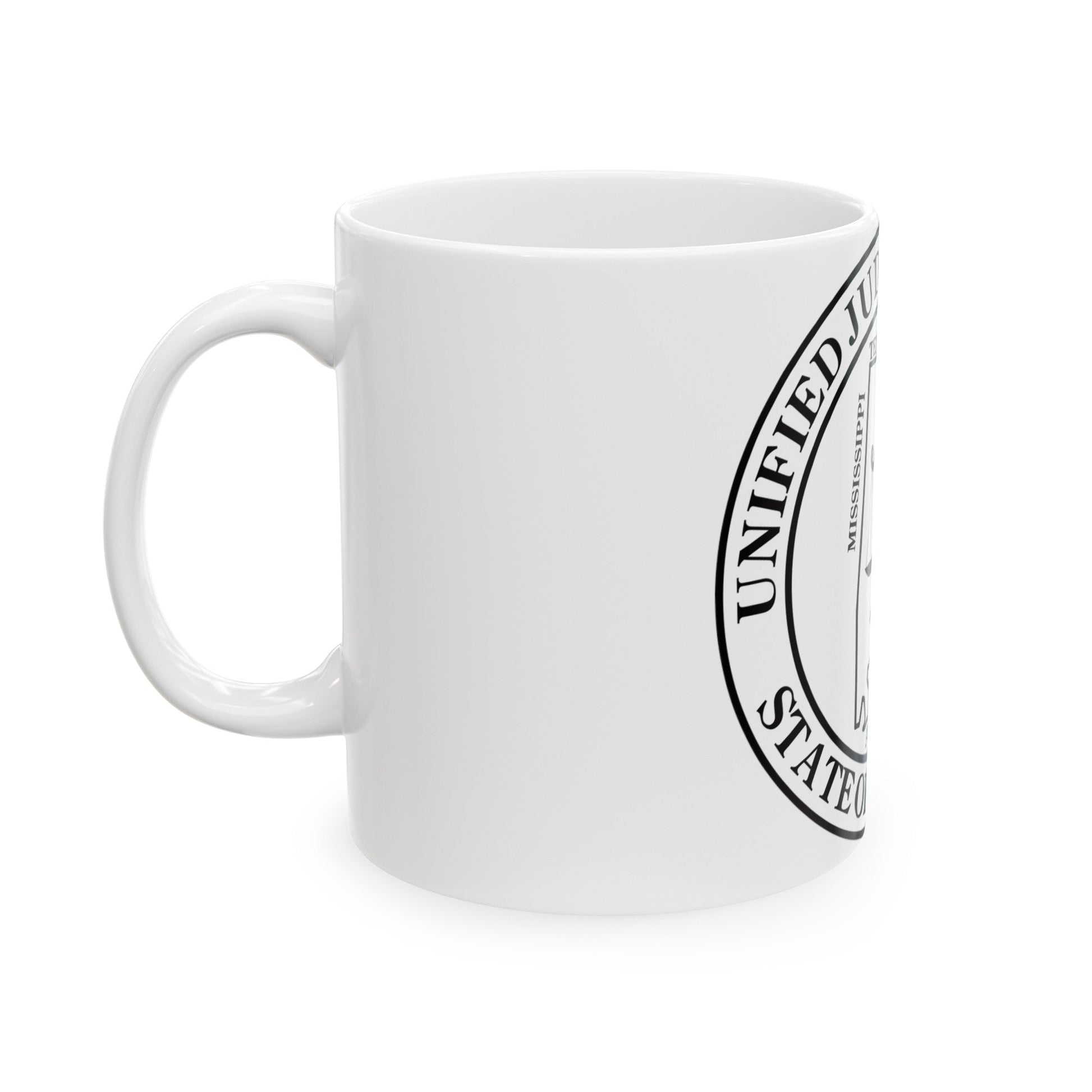 Seal of the Unified Judicial System of Alabama - White Coffee Mug-The Sticker Space