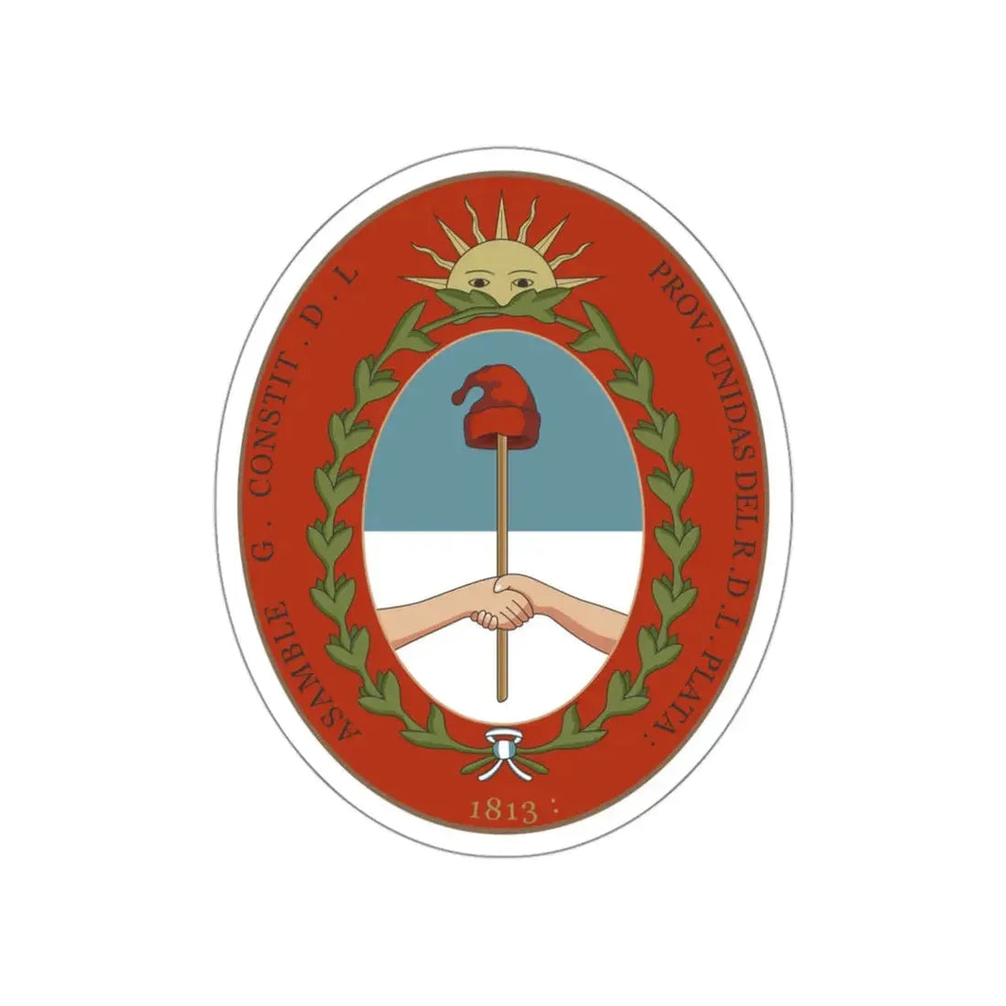 Seal of the United Provinces of the Rio de la Plata STICKER Vinyl Die-Cut Decal 3 Inch - The Sticker Space