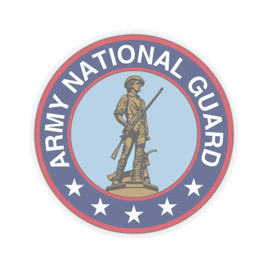 Seal of the United States Army National Guard - STICKER Vinyl Kiss-Cut Decal 2 Inch Transparent - The Sticker Space