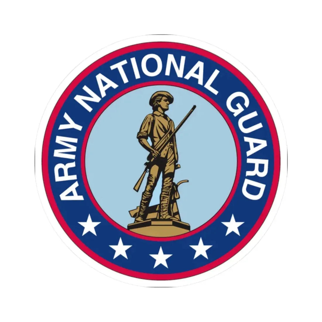 Seal of the United States Army National Guard - STICKER Vinyl Kiss-Cut Decal 2 Inch White - The Sticker Space