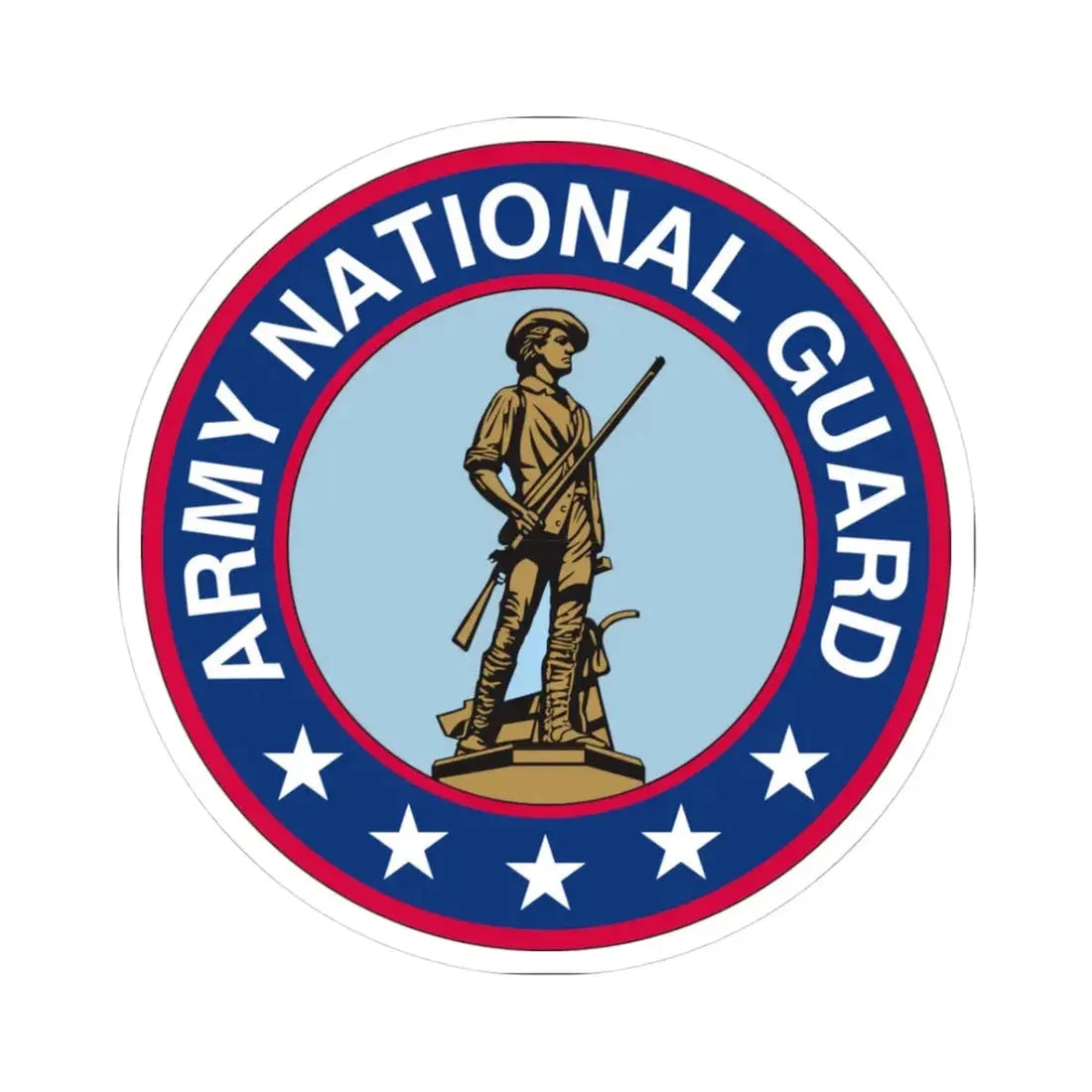 Seal of the United States Army National Guard - STICKER Vinyl Kiss-Cut Decal 3 Inch White - The Sticker Space
