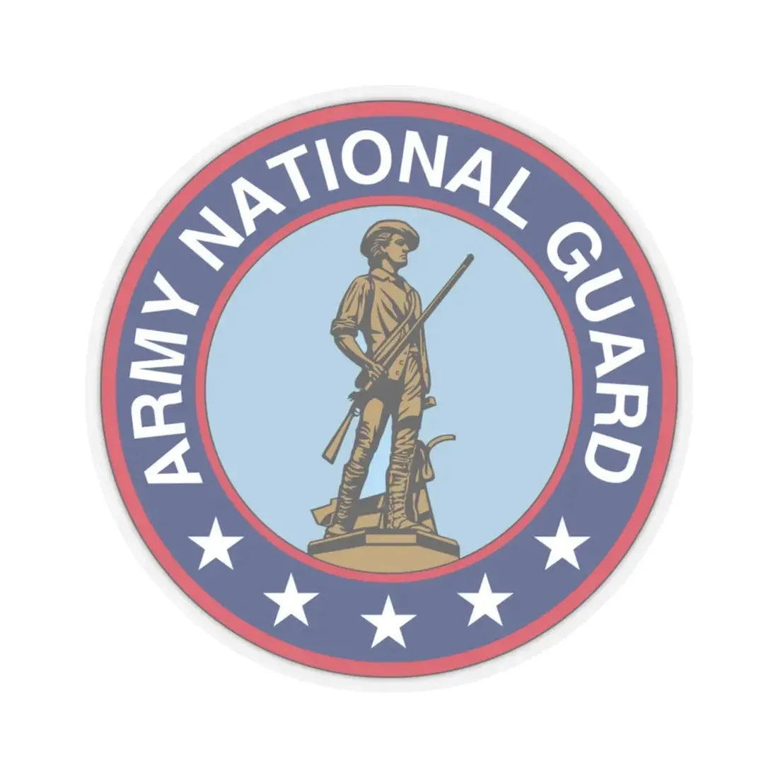 Seal of the United States Army National Guard - STICKER Vinyl Kiss-Cut Decal 4 Inch Transparent - The Sticker Space