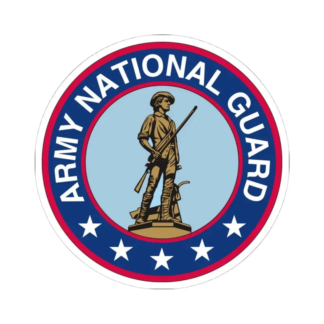 Seal of the United States Army National Guard - STICKER Vinyl Kiss-Cut Decal 4 Inch White - The Sticker Space