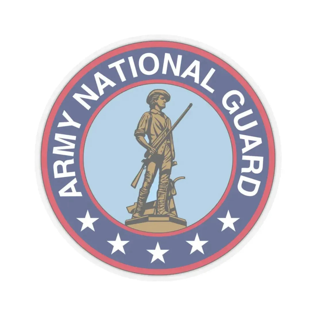 Seal of the United States Army National Guard - STICKER Vinyl Kiss-Cut Decal 6 Inch Transparent - The Sticker Space