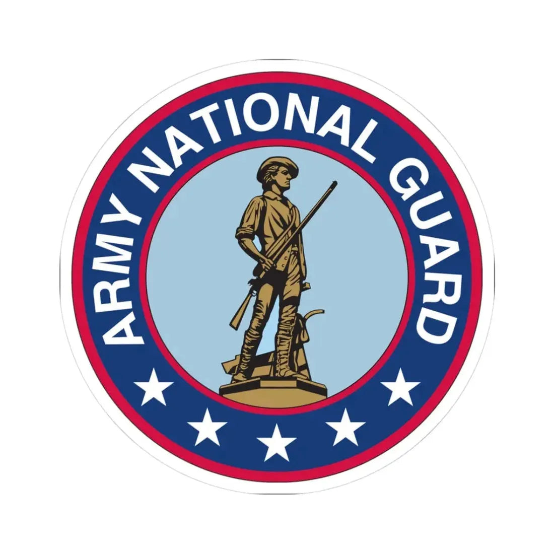 Seal of the United States Army National Guard (United States) STICKER Vinyl Kiss-Cut Decal 3 Inch White - The Sticker Space