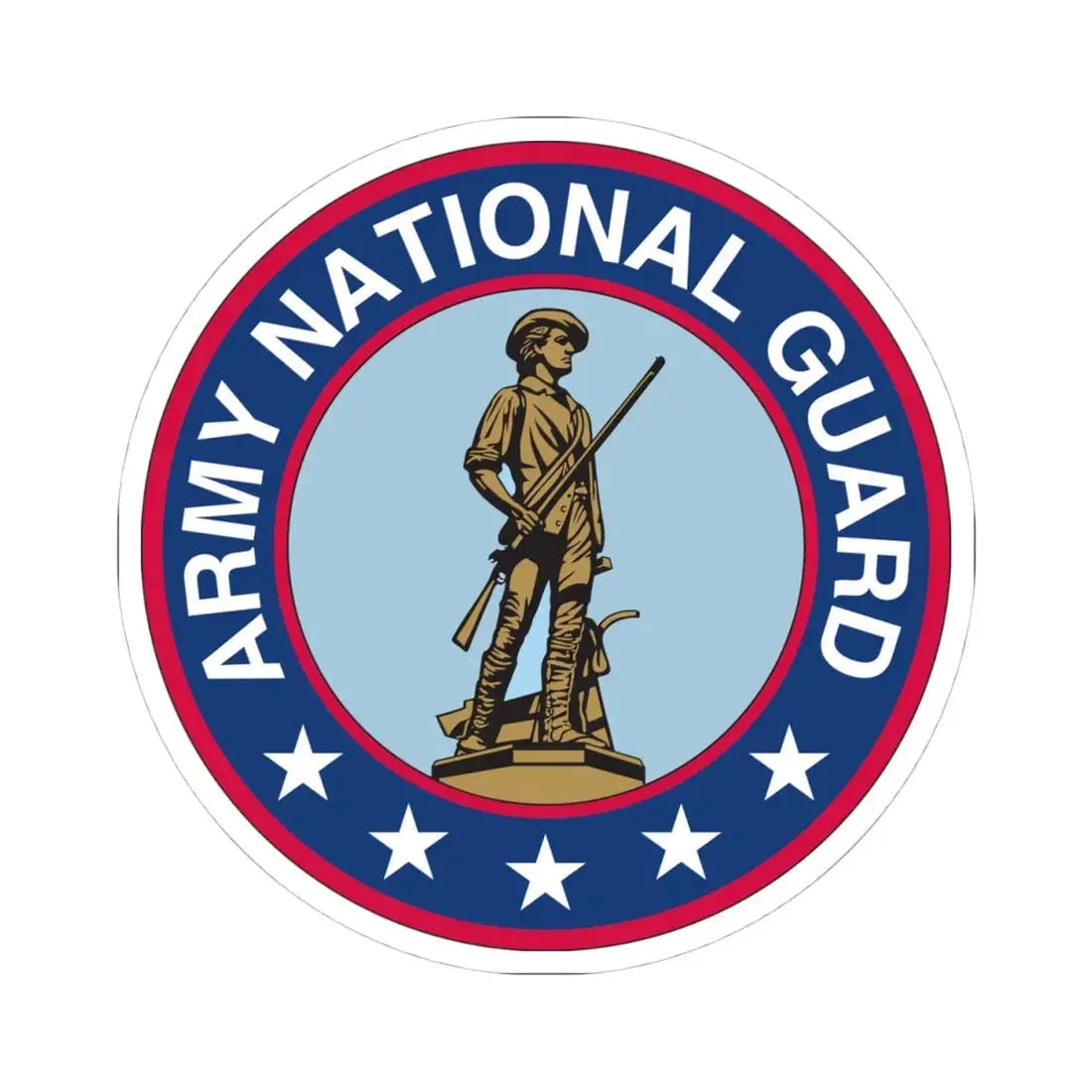 Seal of the United States Army National Guard (United States) STICKER Vinyl Kiss-Cut Decal 4 Inch White - The Sticker Space