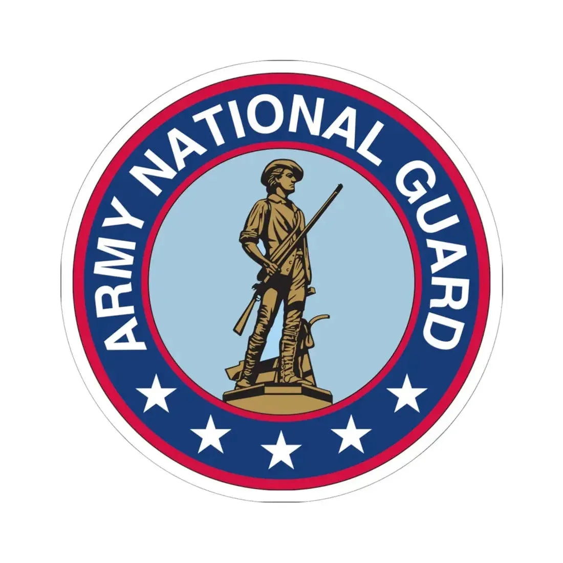 Seal of the United States Army National Guard (United States) STICKER Vinyl Kiss-Cut Decal 6 Inch White - The Sticker Space