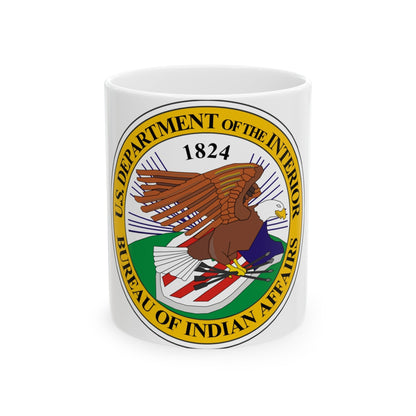 Seal of the United States Bureau of Indian Affairs - White Coffee Mug-11oz-The Sticker Space