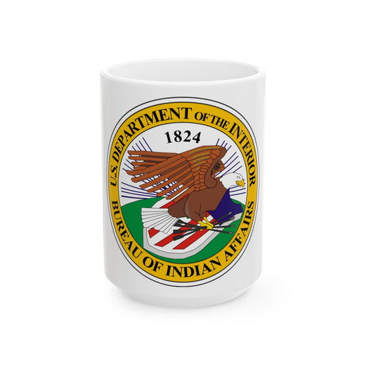 Seal of the United States Bureau of Indian Affairs - White Coffee Mug-15oz-The Sticker Space