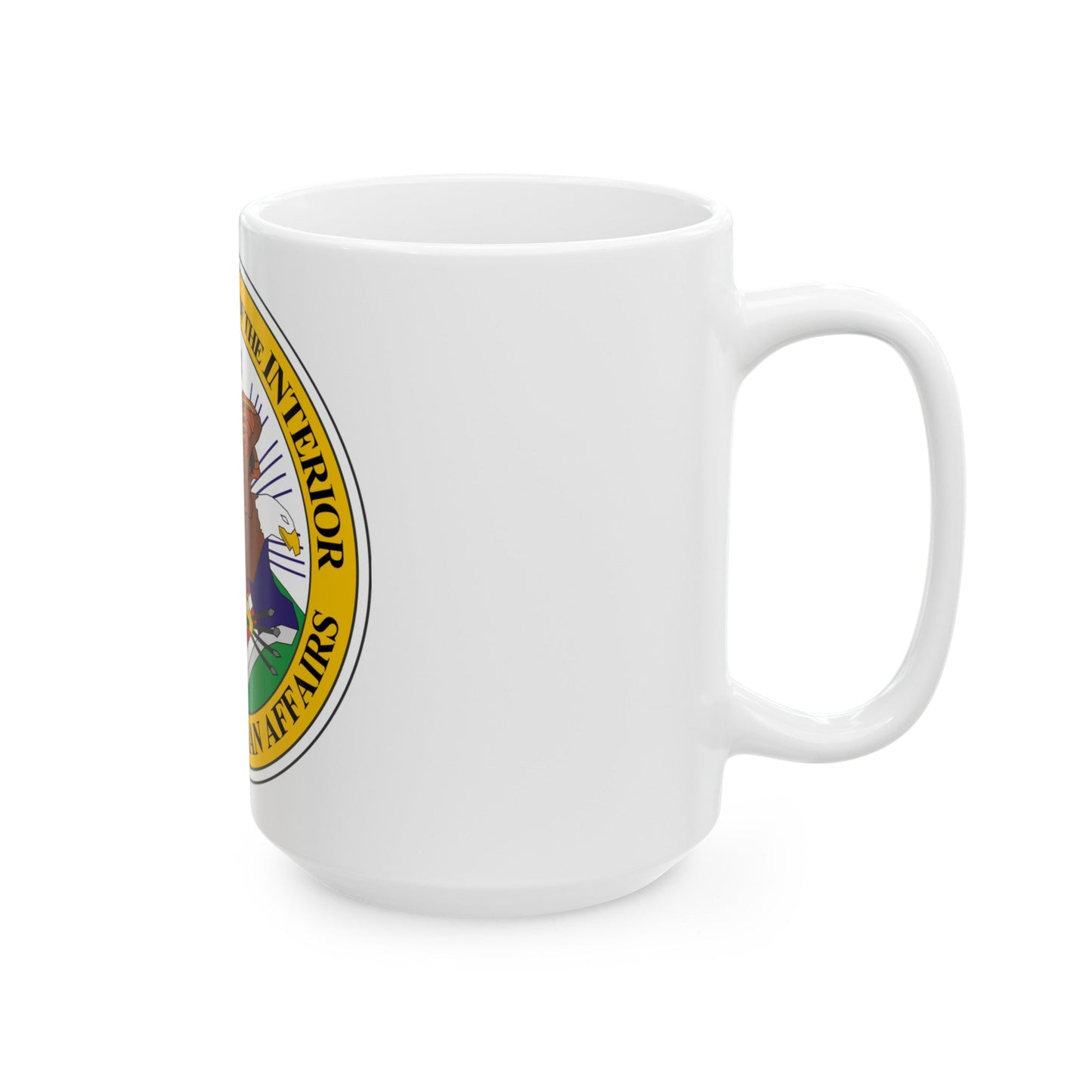 Seal of the United States Bureau of Indian Affairs - White Coffee Mug-The Sticker Space