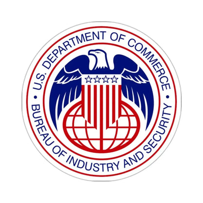 Seal of the United States Bureau of Industry and Security a part of the Department of Commerce - STICKER Vinyl Kiss-Cut Decal 2 Inch White - The Sticker Space