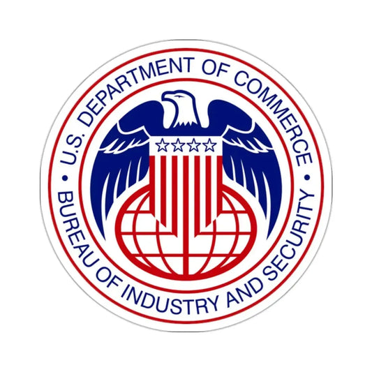 Seal of the United States Bureau of Industry and Security a part of the Department of Commerce - STICKER Vinyl Kiss-Cut Decal 2 Inch White - The Sticker Space