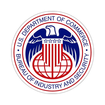 Seal of the United States Bureau of Industry and Security a part of the Department of Commerce - STICKER Vinyl Kiss-Cut Decal 3 Inch White - The Sticker Space