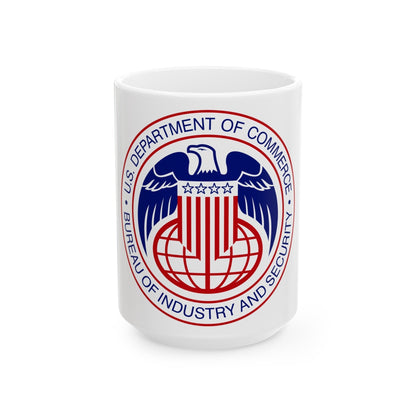 Seal of the United States Bureau of Industry and Security a part of the Department of Commerce - White Coffee Mug-15oz-The Sticker Space