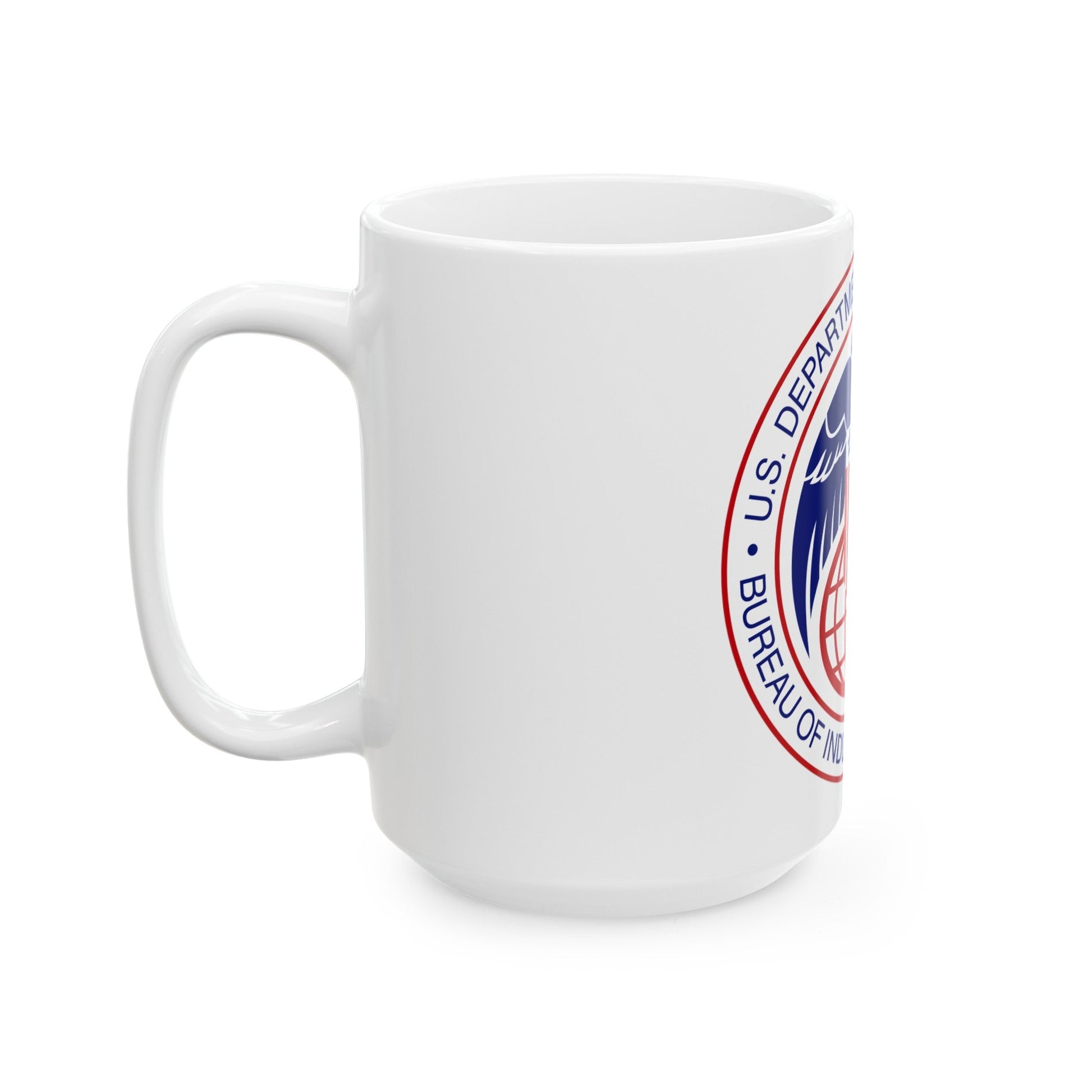 Seal of the United States Bureau of Industry and Security a part of the Department of Commerce - White Coffee Mug-The Sticker Space