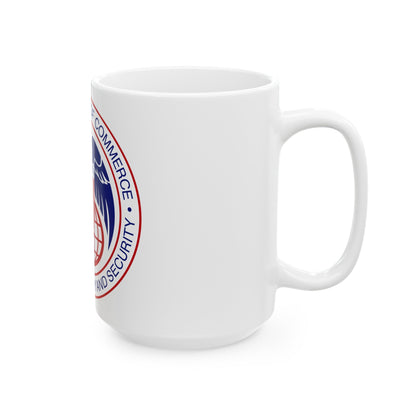 Seal of the United States Bureau of Industry and Security a part of the Department of Commerce - White Coffee Mug-The Sticker Space