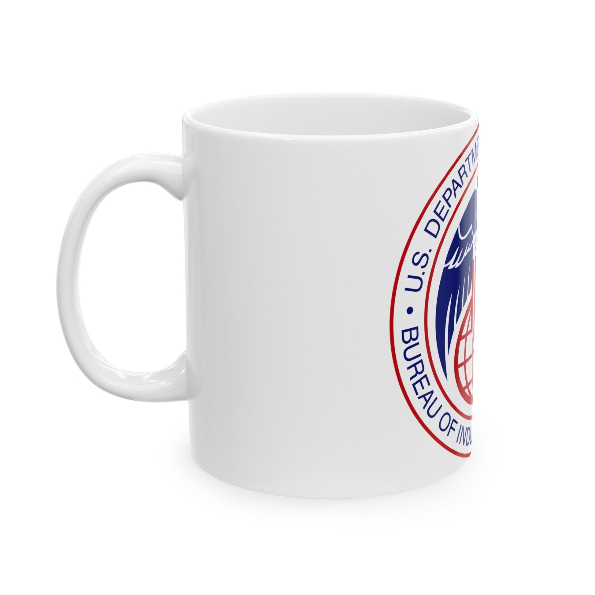 Seal of the United States Bureau of Industry and Security a part of the Department of Commerce - White Coffee Mug-The Sticker Space