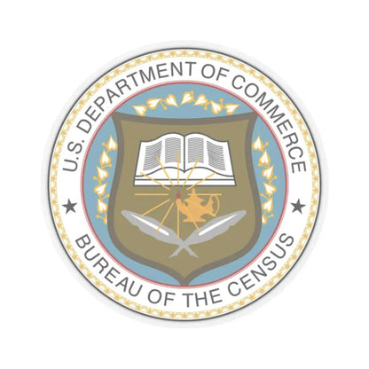 Seal of the United States Census Bureau - STICKER Vinyl Kiss-Cut Decal 2 Inch Transparent - The Sticker Space