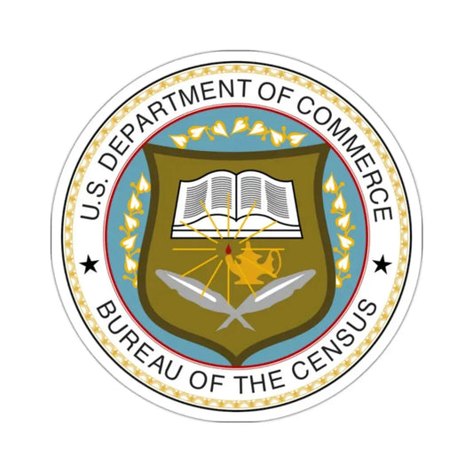Seal of the United States Census Bureau - STICKER Vinyl Kiss-Cut Decal 2 Inch White - The Sticker Space