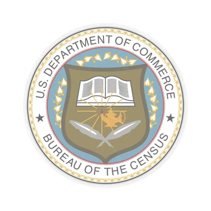 Seal of the United States Census Bureau - STICKER Vinyl Kiss-Cut Decal 3 Inch Transparent - The Sticker Space