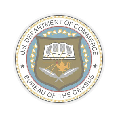 Seal of the United States Census Bureau - STICKER Vinyl Kiss-Cut Decal 4 Inch Transparent - The Sticker Space