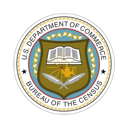 Seal of the United States Census Bureau - STICKER Vinyl Kiss-Cut Decal 4 Inch White - The Sticker Space