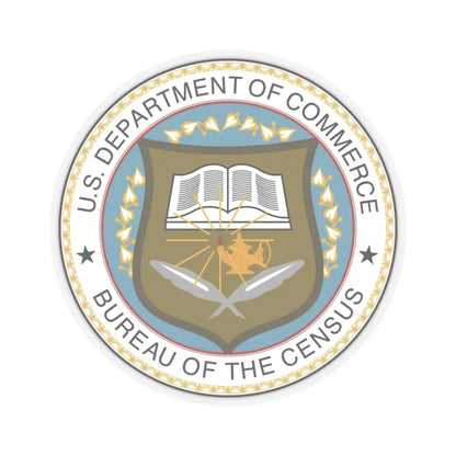 Seal of the United States Census Bureau - STICKER Vinyl Kiss-Cut Decal 6 Inch Transparent - The Sticker Space