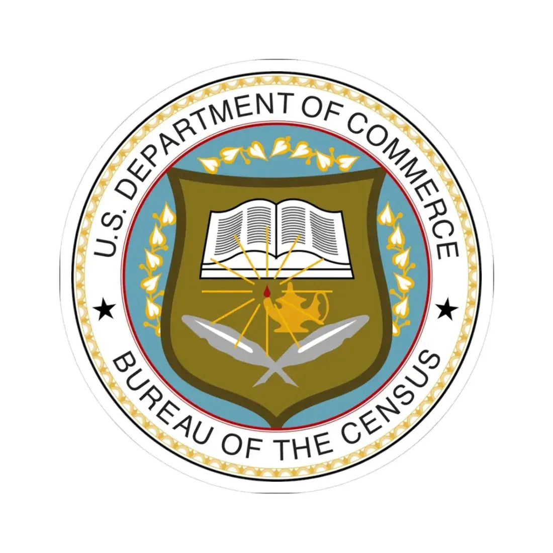 Seal of the United States Census Bureau (United States) STICKER Vinyl Kiss-Cut Decal 3 Inch White - The Sticker Space