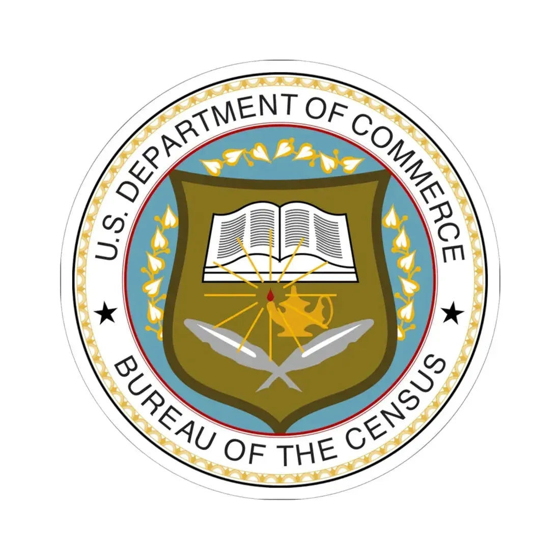 Seal of the United States Census Bureau (United States) STICKER Vinyl Kiss-Cut Decal 6 Inch White - The Sticker Space